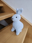 zajączek króliczek, duży, maskotka, Wielknoc, szydełko