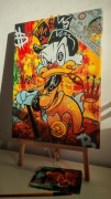 Ręcznie malowany obraz Pop Art – Scrooge McDuck, nowoczesna dekoracja