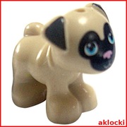 LEGO Friends 24111pb01 PIES piesek mops Tan