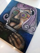 OBRAZ 56 NA 52CM ABSTRAKCJA OLEJE JEDYNY NA ALLEGO