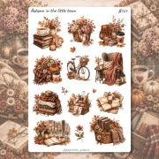 naklejki journal, planer, scrapbooking - Autumn in the little town, #125