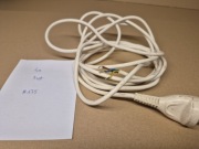 Kabel zasilający biały, PE+N, 10/16A,250V, 4 m