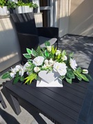 Stroik w białym sercu z aniołami, Biały Stroik dla dziecka/dzieci