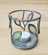 Świecznik zielone listki