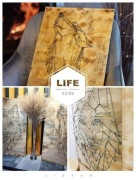 Obraz obrazy wilk string art drewno prezent