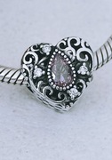 Charm's modułowy koralik  s925 serce łezka 