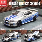 Nissan Skyline GTR R34 1:32 Model Samochodu Diecast Światło Dźwięk