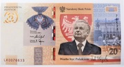 Banknot kolekcjonerki 20 zł - Lech Kaczyński + folder