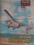 Model kartonowy śmigłowca Whirlwind HAS.7, skala 1:33, MM nr 4/95