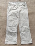 CAMAIEU bawełniane SPODENKI RYBACZKI na lato, W28, jasne kremowe