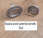 Baza pod pierścionek regulowana do kaboszonu biżuteria handmade