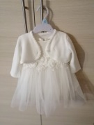 Sukienka do chrztu+bolerko+czapeczka+buciki