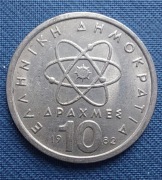 Moneta Grecja 10 drachm 1982