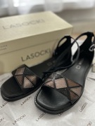 Sandały skórzane Lasocki nowe 38