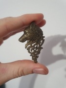 Przypinka pin wilk wiking viking broszka miedziana