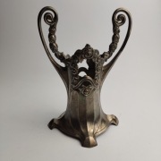 Secesyjny platerowany wazonik - WMF - sygnatura Struś (1908-1918)