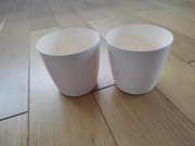 2x Doniczka z Podstawką Coubi DUOP100 Krem 10 cm