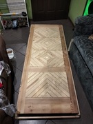 Drewniane drzwi z futryną ręcznie robione