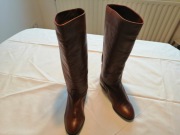 Kozaki damskie skórzane rozm.37,5