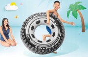 Koło dmuchane do pływania opona o średnicy 114 cm z uchwytami INTEX 56268