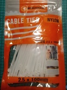 Opaska kablowa Werckmann 2,5 mm x 100 mm 100 szt. BIAŁE