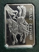 10 złotych 2009r "Husarz-XVII wiek", Ag925, Lustrzanka, Stan L.