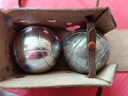 Metalowe kule do gry PRL w etui skórzanym 