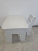 Otwierany stolik i krzesełko z szufladą