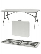 Stol skladany cateringowy bialy bankietowy 