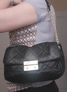 Michael Kors torebka skórzana czarna na łańcuszku skóra naturalna vintage