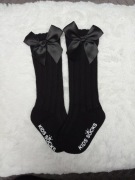 Piękne podkolanówki dziecięce 0-4y czarne PREZENT 