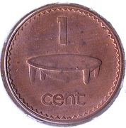 FiDŻI (FIJI) 1 cent 1990, KM# 49a, XF