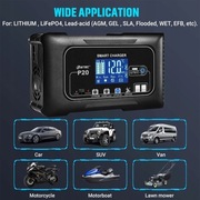 Ładowarka akumulatora samochodowego 20 A,12 V/24 V