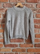 szary melanżowy sweter * H&M