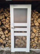 Drzwi wewnętrzne łazienkowe 80 białe przeszklone matowe POL-SKONE