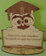 SOWA PREZENT Z GRAWEREM NA DZIEŃ NAUCZYCIELA