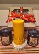 Świąteczny zestaw świec z wosku pszczelego, 100% organic, prezent