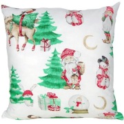 Poszewka bawełniana - Dziadek Mróz na białym tle