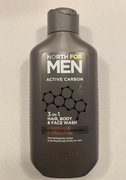 Żel pod prysznic 3w1 do włosów, ciała i twarzy North For Men Active Carbon