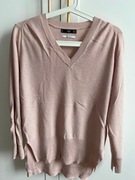Sweter damski pulover wool blend z wełną pudrowy róż MANGO r. 36 S