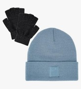 Czapka zimowa niebieska +para rękawiczek