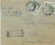 Koperty z lat 1954/57 i karta poczt. czysta - 100 koron szwedzkich.