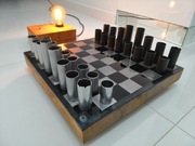 Szachy dębowe niepowtarzalne oryginalne 