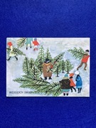 Zofia Fijałkowska Boże Narodzenie Wesołych Świąt pocztówka