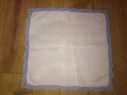 Chusteczka bawełniana z koronką serwetka do nosa damska 28x28cm