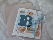 Kartka na 18 urodziny ręcznie robiona 18stka + koperta