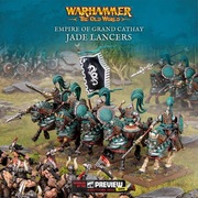 5x JADE LANCERS GRAND CATHAY WARHAMMER OLD WORLD RAMKI