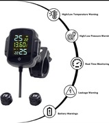 Czujnik Ciśnienia i Temperatury Opon Kół Bezprzewodowy LCD Motocykl