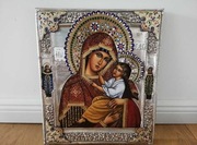 PIĘKNA IKONA Z WIZERUNKIEM MATKI BOSKIEJ BŁOGOSŁAWIONEJ, POLECAM