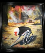 Ręcznie malowany obraz Beksiński 